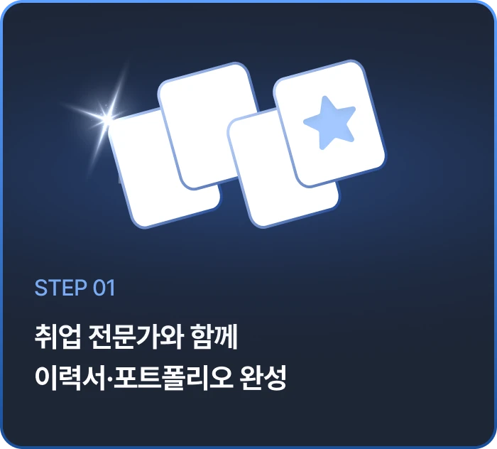 취업 전문가와 함께 이력서·포트폴리오 완성